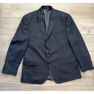 Ralph Lauren Blazer Mens 44R Gray Herringbone Polyester Blend Tweed Sport‎ Coat